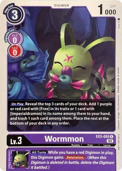 Wormmon EX3-055 R Revision Pack Cards Digimon card