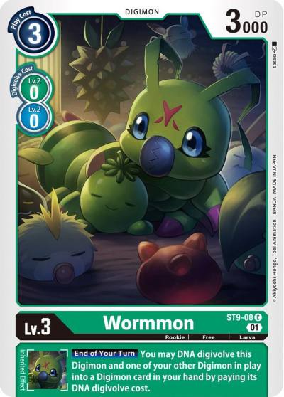 Wormmon ST9-08 C Starter Deck 09: Ultimate Ancient Dragon Digimon card