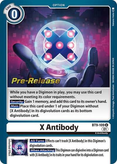 X Antibody BT9-109 U X Record Pre-Release Cards Digimon card