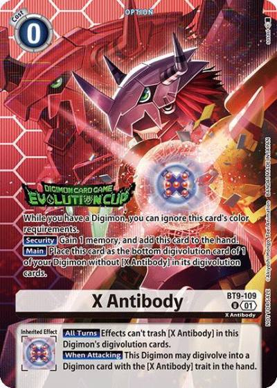X Antibody Evolution Cup 2025 Vol 1 BT9-109 U X Record Digimon card