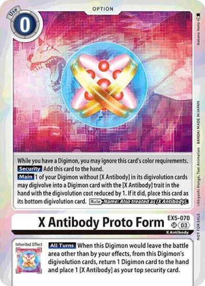 X Antibody Proto Form Event Pack 7 EX5-070 SR Animal Colosseum Digimon card