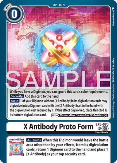 X Antibody Proto Form Reprint EX5-070 SR Advanced Booster Digimon Generation Digimon card