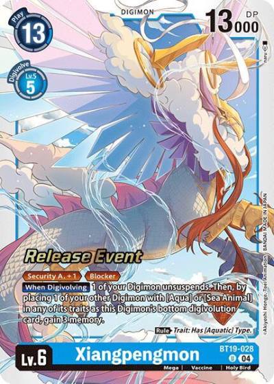 Xiangpengmon BT19-028 U Release Special Booster 2.0 Celebration Event Cards Digimon card