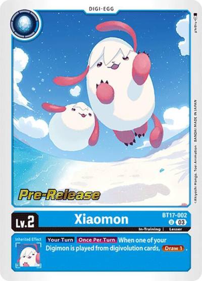Xiaomon BT17-002 U Secret Crisis Pre-Release Cards Digimon card