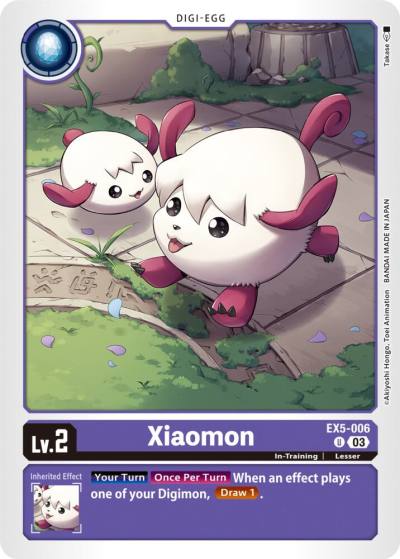 Xiaomon EX5-006 U Animal Colosseum Digimon card