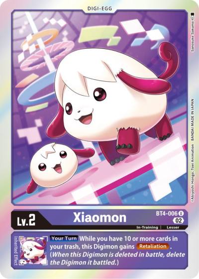 Xiaomon Resurgence Booster Reprint BT4-006 U Resurgence Booster Digimon card