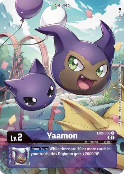 Yaamon Alternate Art EX2-006 U Digital Hazard Digimon card