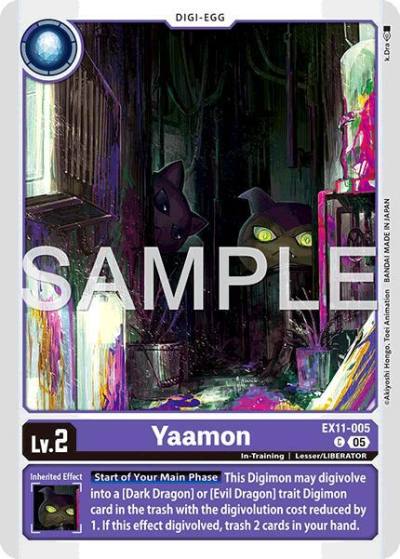Yaamon EX11-005 C Dawn of Liberator Digimon card