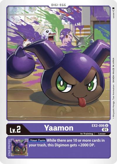 Yaamon EX2-006 U Digital Hazard Digimon card