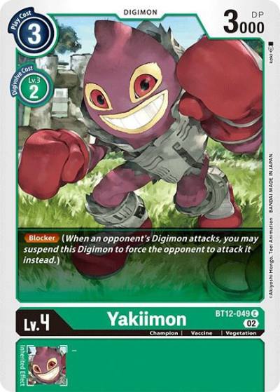 Yakiimon BT12-049 C Across Time Digimon card