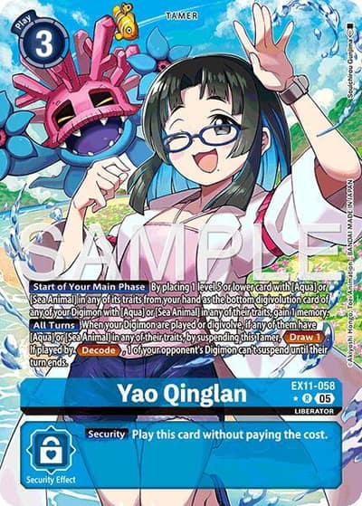 Yao Qinglan (Alternate Art) EX11-058 R Dawn of Liberator Digimon card