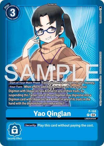 Yao Qinglan P-168 P Limited Card Pack -Billion Bullet- Digimon card
