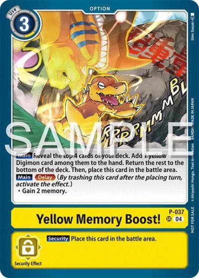 Yellow Memory Boost Time Stranger Demo Deck P-037 SR Digimon Demo Deck Exclusive Cards Digimon card
