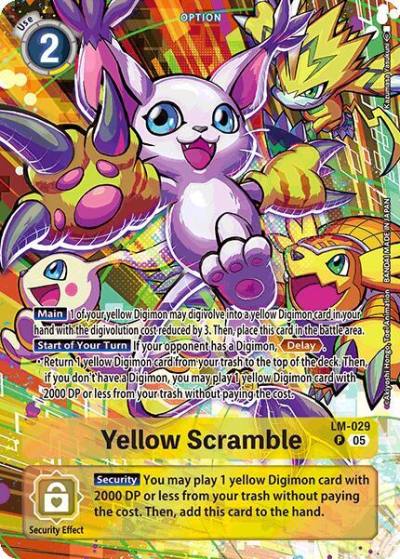 Yellow Scramble Alternate Art LM-029 P Starter Deck 20: Protector of Light Digimon card