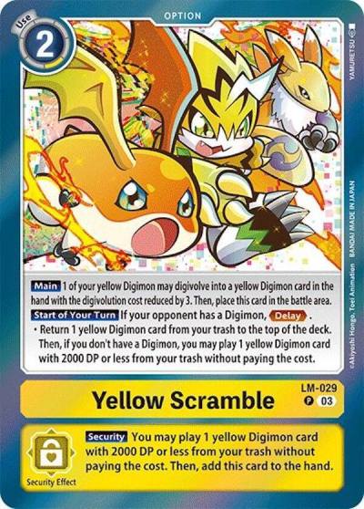 Yellow Scramble LM-029 P Special Limited Set Digimon card