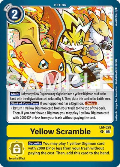 Yellow Scramble Reprint LM-029 P Advanced Booster Digimon Generation Digimon card