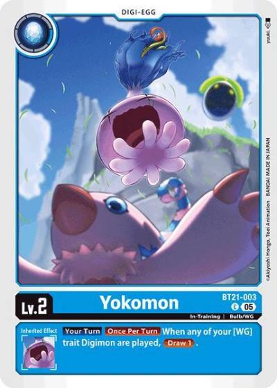 Yokomon BT21-003 C World Convergence Digimon card