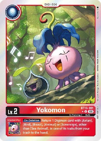 Yokomon Exceed Apocalypse Box Promotion Pack BT15-001 U Exceed Apocalypse Digimon card