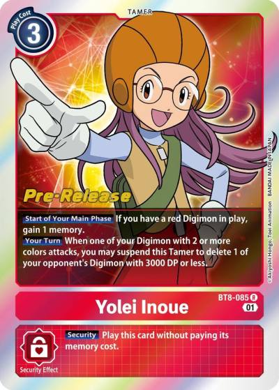 Yolei Inoue BT8-085 R New Awakening Pre-Release Cards Digimon card
