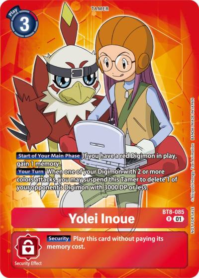 Yolei Inoue Tamer Party Pack The Beginning BT8-085 R New Awakening Digimon card