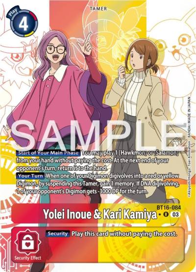 Yolei Inoue and Kari Kamiya Alternate Art BT16-084 R Beginning Observer Digimon card