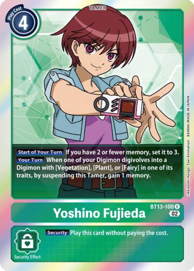 Yoshino Fujieda BT13-100 R Versus Royal Knights Digimon card