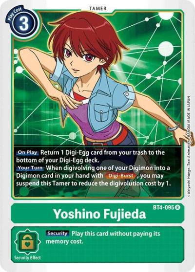 Yoshino Fujieda BT4-095 R Great Legend Digimon card