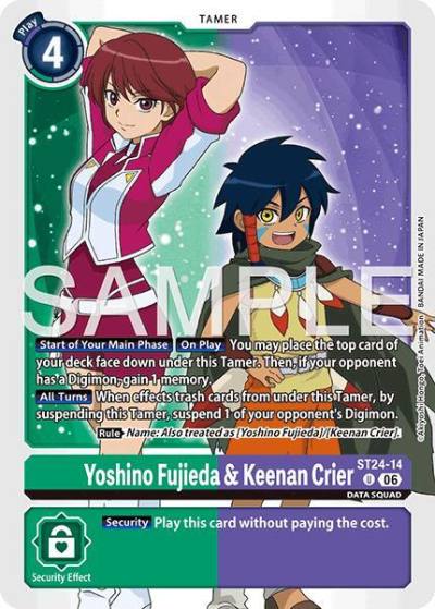 Yoshino Fujieda & Keenan Crier ST24-14 U Starter Deck 24: Data Squad Digimon card