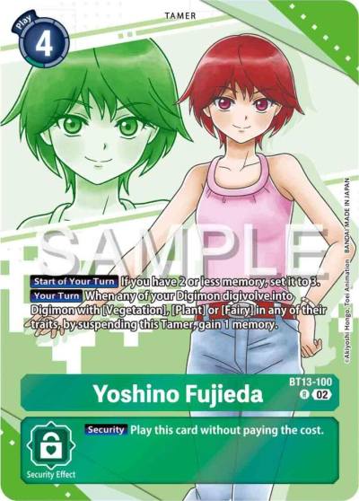 Yoshino Fujieda Premium Heroines Set BT13-100 R Versus Royal Knights Digimon card