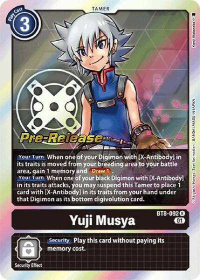 Yuji Musya BT8-092 R New Awakening Pre-Release Cards Digimon card