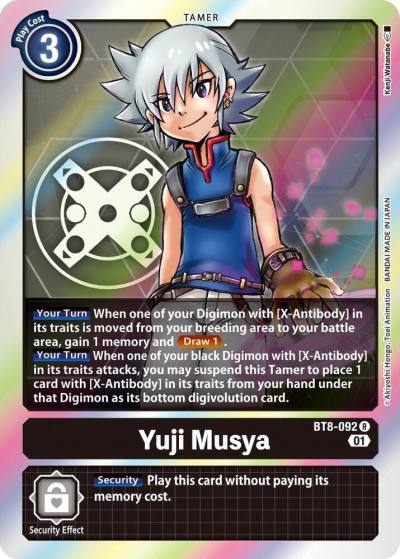 Yuji Musya BT8-092 R New Awakening Digimon card
