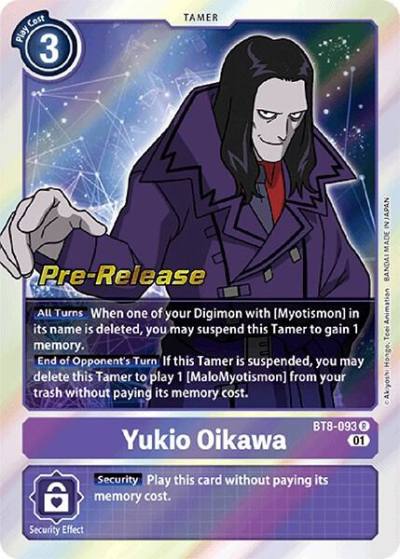 Yukio Oikawa BT8-093 R New Awakening Pre-Release Cards Digimon card