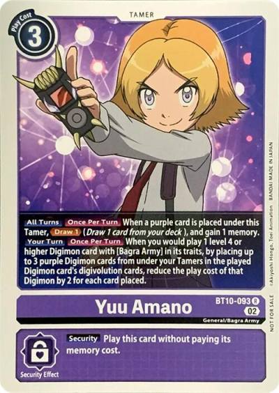 Yuu Amano BT10-093 R Revision Pack Cards Digimon card