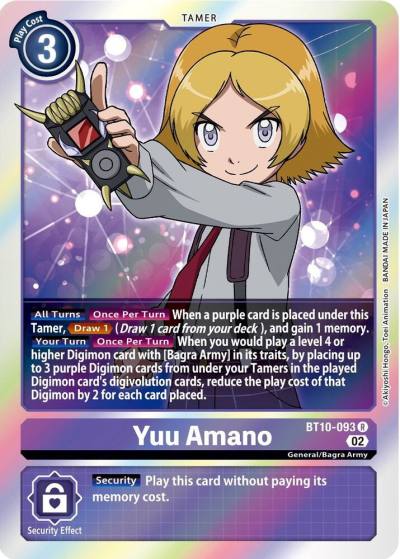 Yuu Amano BT10-093 R Xros Encounter Digimon card