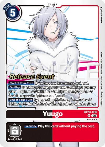 Yuugo BT23-086 U Hackers' Slumber Release Event Cards Digimon card