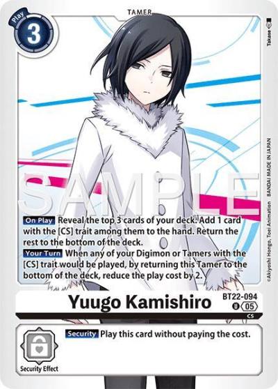 Yuugo Kamishiro BT22-094 U Cyber Eden Digimon card