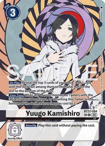 Yuugo Kamishiro SP BT22-094 U Cyber Eden Digimon card