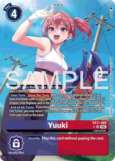 Yuuki Alternate Art EX11-069 SR Dawn of Liberator Digimon card