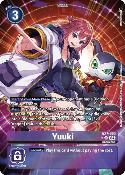 Yuuki Alternate Art EX7-065 R Digimon LIBERATOR Digimon card