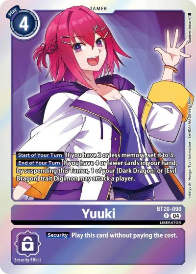 Yuuki BT20-090 R Release Special Booster 2.5 Digimon card