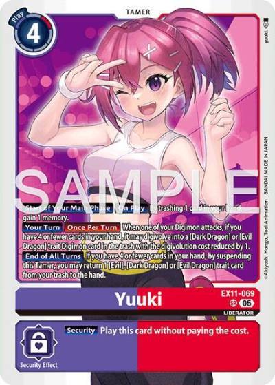 Yuuki EX11-069 SR Dawn of Liberator Digimon card