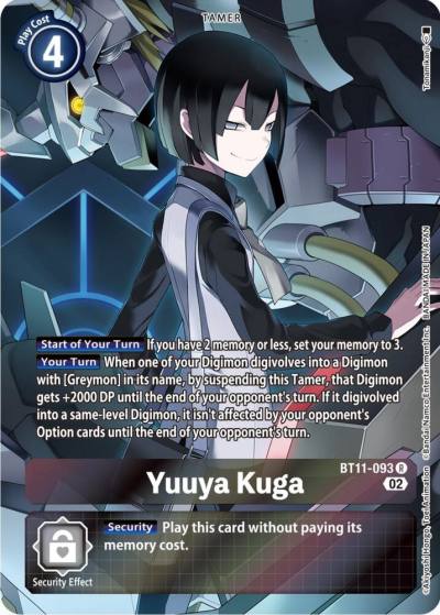 Yuuya Kuga Alternate Art BT11-093 R Dimensional Phase Digimon card