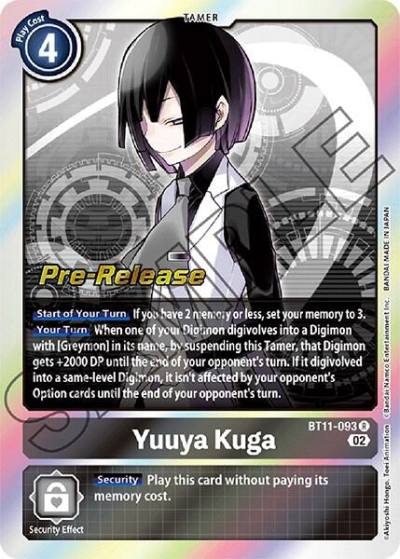 Yuuya Kuga BT11-093 R Dimensional Phase Pre-Release Cards Digimon card