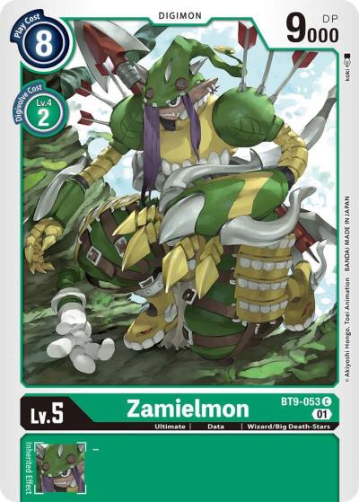 Zamielmon BT9-053 C X Record Digimon card
