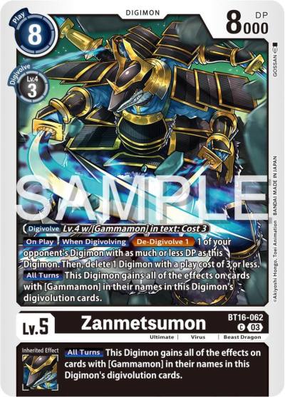 Zanmetsumon BT16-062 C Beginning Observer Digimon card
