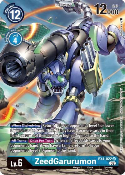ZeedGarurumon Alternate Art EX4-022 SR Alternative Being Booster Digimon card