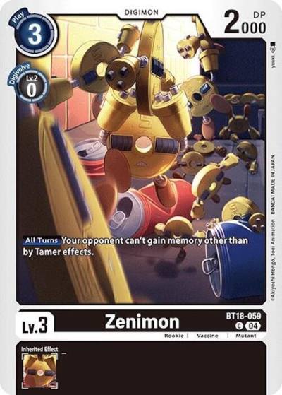 Zenimon BT18-059 C Release Special Booster 2.0 Digimon card