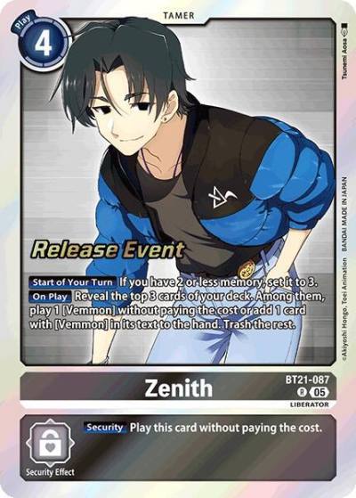 Zenith BT21-087 R World Convergence Release Event Cards Digimon card