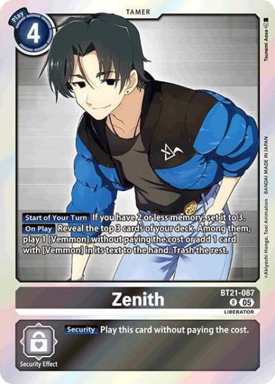 Zenith BT21-087 R World Convergence Digimon card