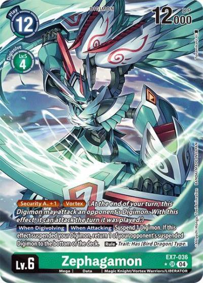 Zephagamon Alternate Art EX7-036 SR Digimon LIBERATOR Digimon card